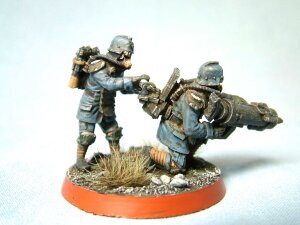 DEATH KORPS OF KRIEG ENGINEERS WITH MOLE LAUNCHER