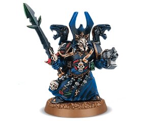CHAOS SPACE MARINE SORCERER WITH FORCE SWORD